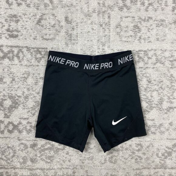 Nike Pro Shorts Black Womens 3” Drifit Workout Shorts Spandex Size Small - Picture 1 of 4